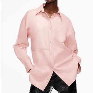 NWOT Babaton Vegan Leather Pelli Shirt Jacket
